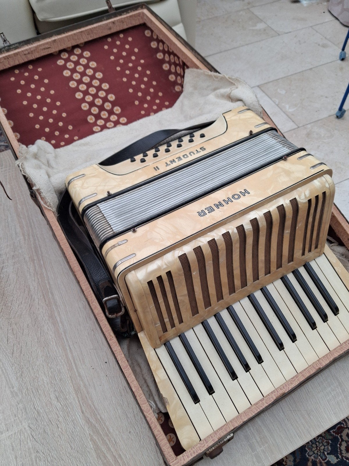 Hohner Student 2 Accordeon met Koffer - Goede Staat, Gebruikt, Overige formaten, Met koffer, Hohner