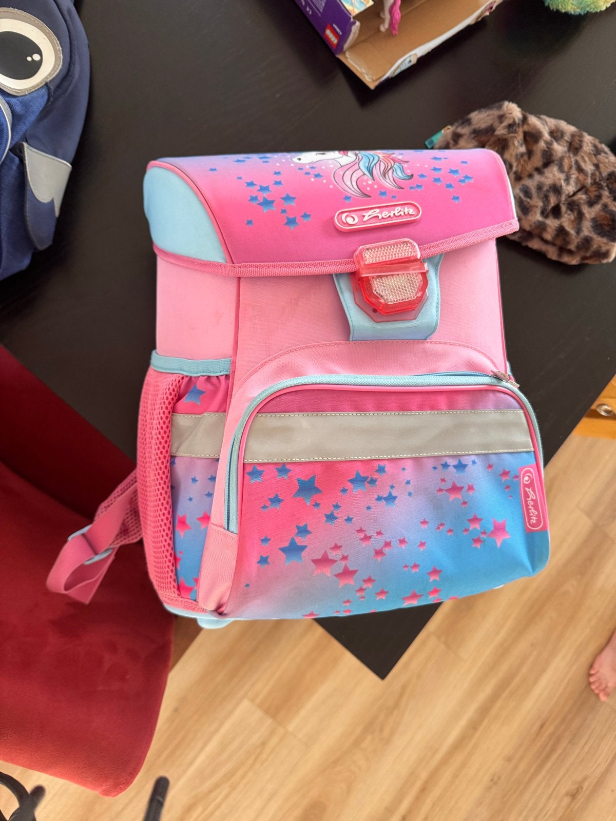 Eenhoorn schooltas - stevig materiaal, Ophalen