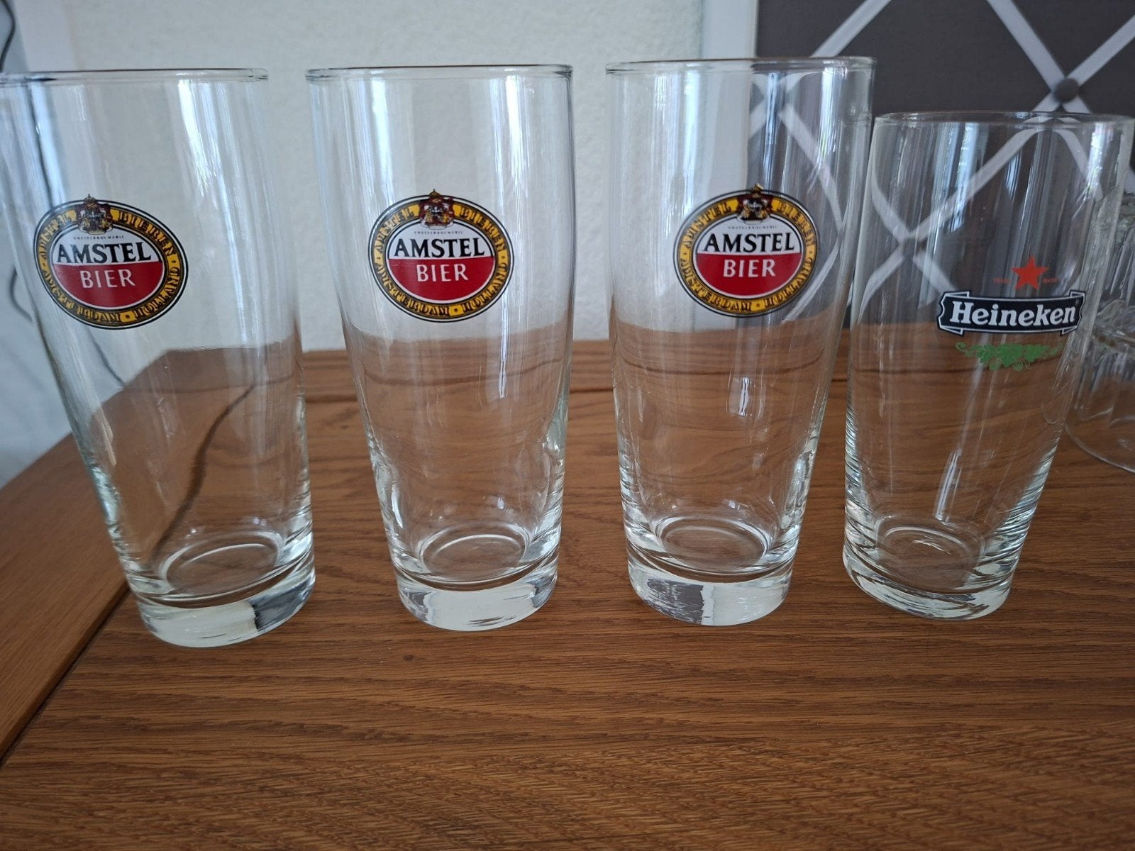 4 Bierglazen, Ophalen, Zo goed als nieuw, Bierglas