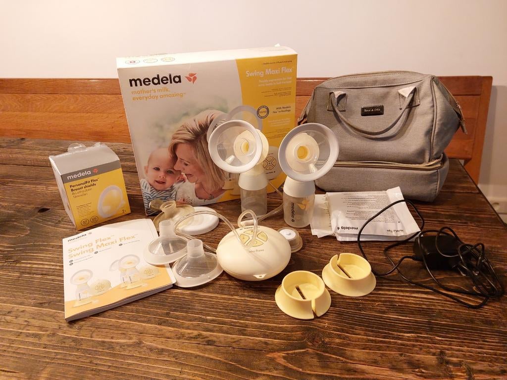 Medela dubbele borstkolf met Rose & Ollie kolftas, Ophalen, Borstkolf