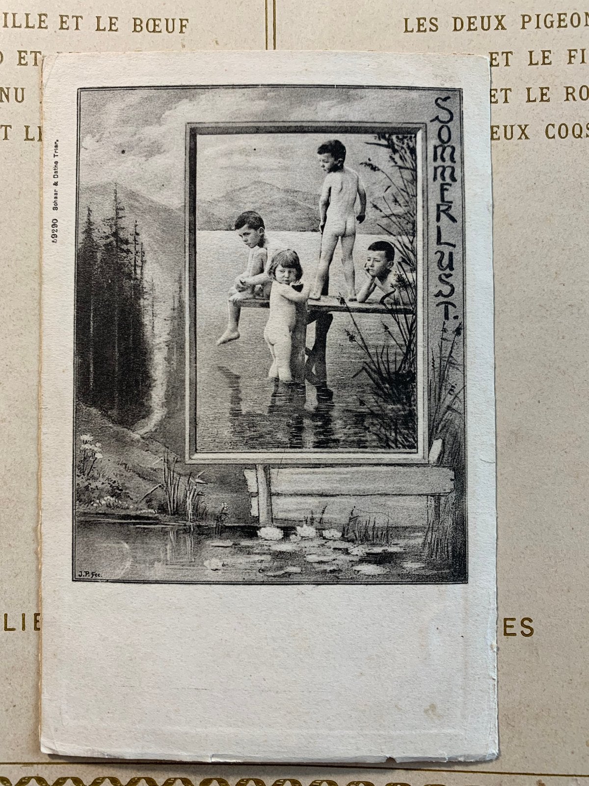 Sommerlust - badende kindjes (MC), Verzamelen, Ophalen of Verzenden, Voor 1920, Ongelopen, Kinderen