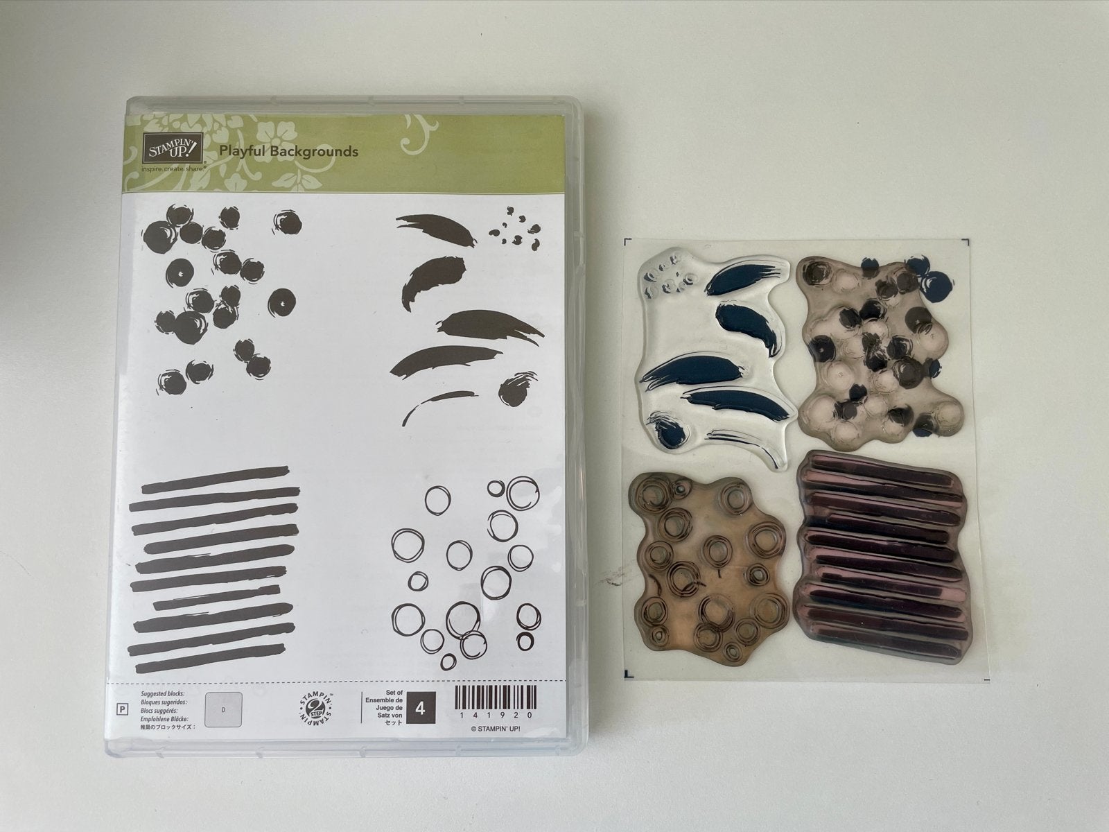 Stampin' Up! Playful Backgrounds Clearstamps, Ophalen of Verzenden, Gebruikt, Clearstamp