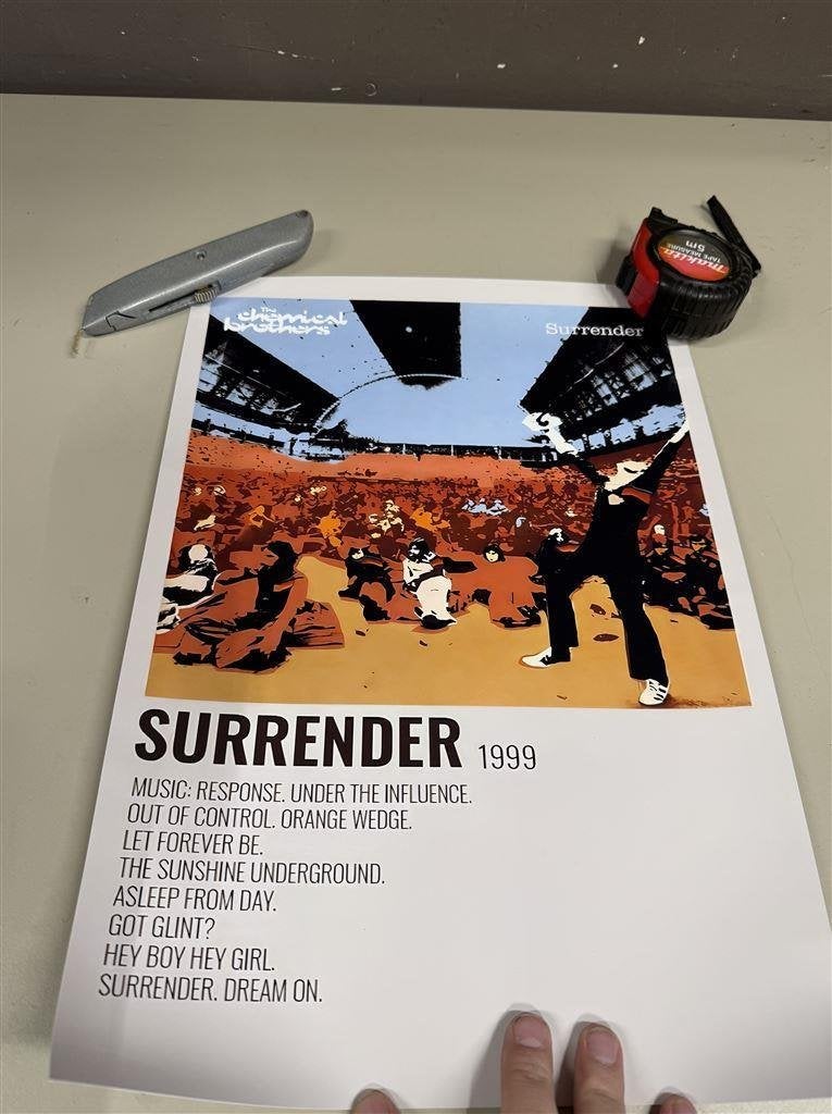The Chemical Brothers Surrender Poster, Ophalen of Verzenden, Nieuw, A1 t/m A3, Film en Tv