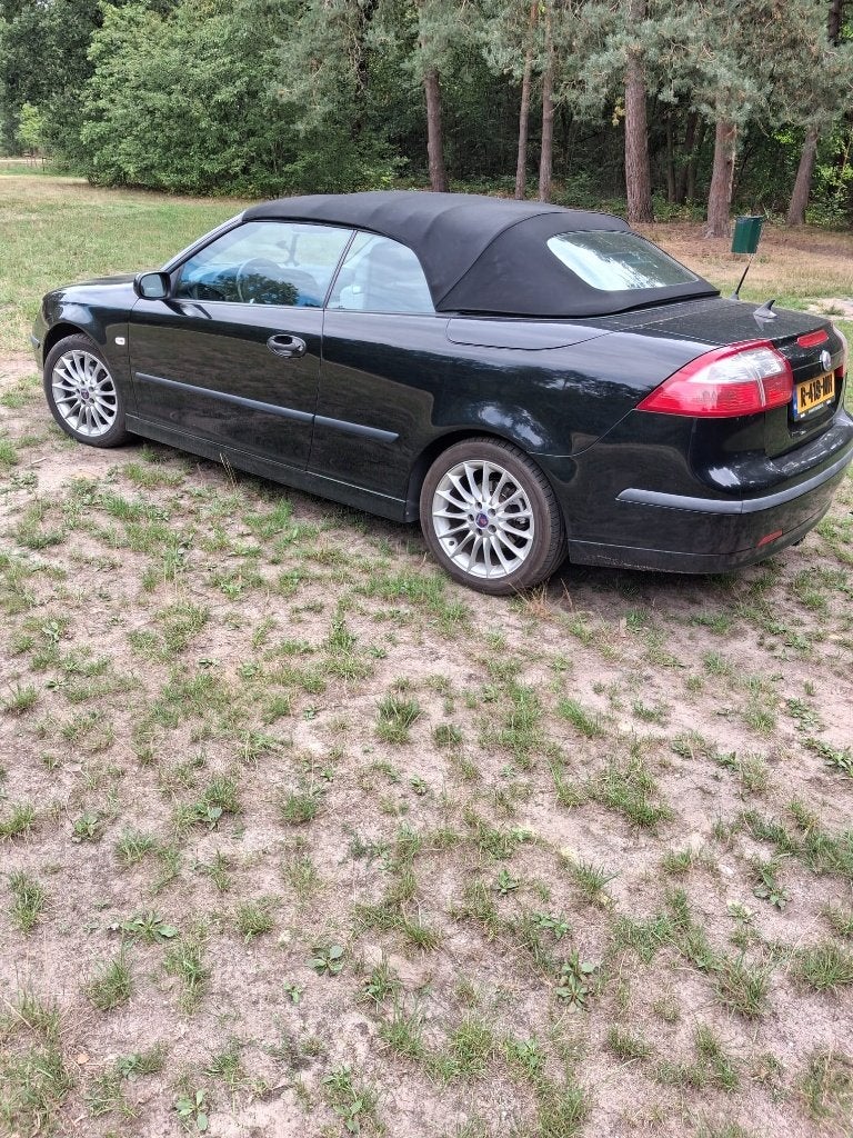 Saab 9-3 2005 Zwart Cabrio, Auto's, 1998 cc, Beige, Zwart, Particulier