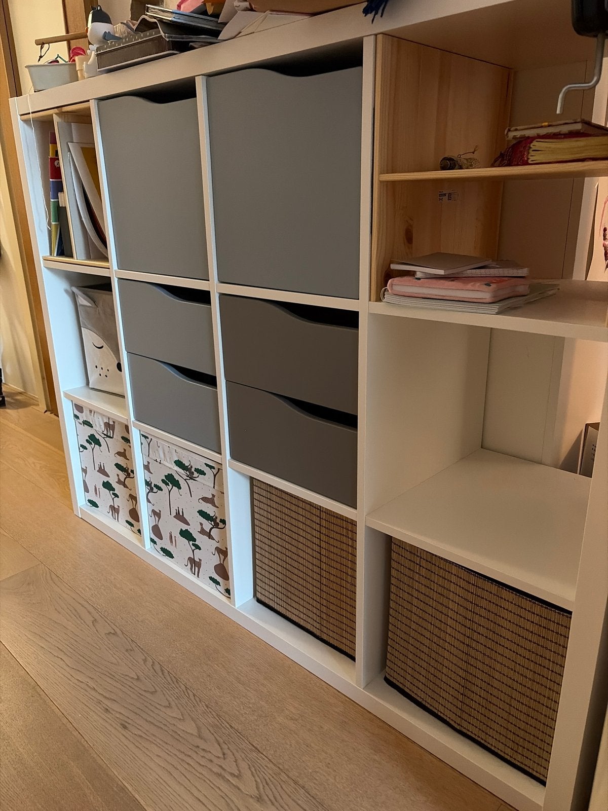 IKEA Kallax kast met lades en manden, z.g.a.n., Ophalen, Zo goed als nieuw