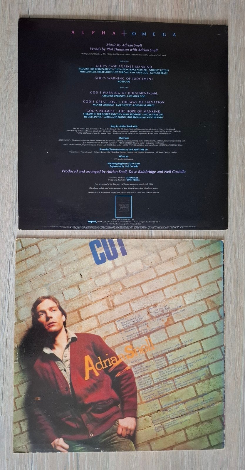 Adrian Snell - Alpha + Omega & Cut LP's (Gebruikt), Ophalen of Verzenden, Gebruikt, 12 inch, LP