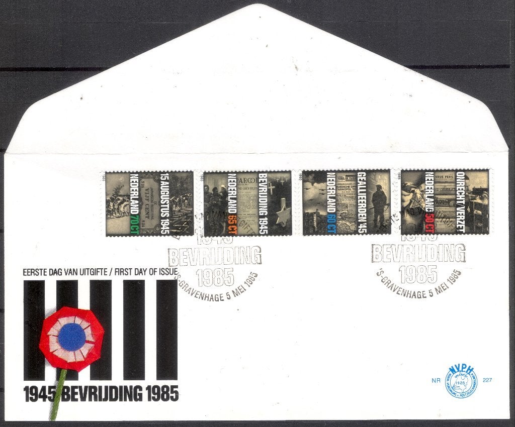 E227 - 40 jaar bevrijding 1945-1985, Postzegels en Munten, Verzenden, Onbeschreven, Nederland