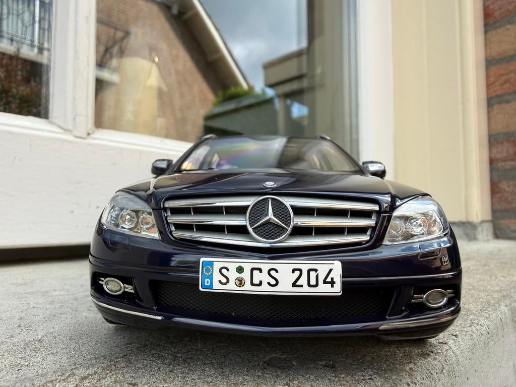1:18 Mercedes C-Klasse T-Modell Avantgarde S204 blue Autoart, Hobby en Vrije tijd, Modelauto's | 1:18, Auto, Autoart, Ophalen of Verzenden