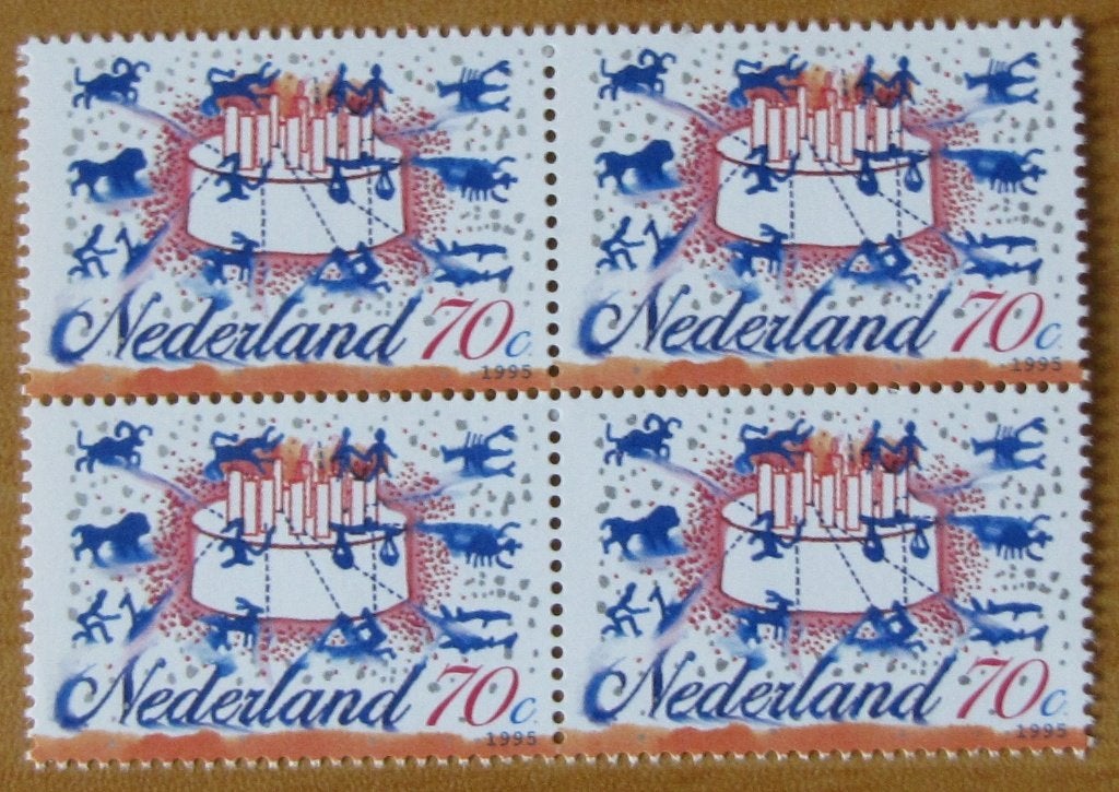 Nederland 1646 blokje uit velletje sterrenbeelden., Verzenden, Postfris