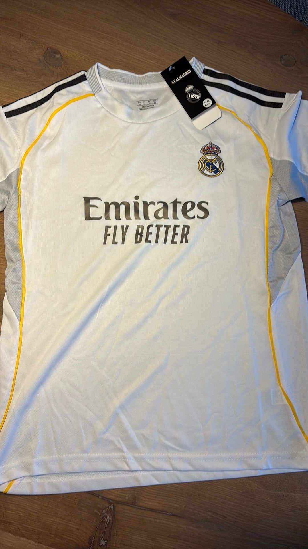 Real Madrid thuis tenue maat 158 - 164, Maat XS of kleiner, Ophalen of Verzenden, Zo goed als nieuw, Shirt