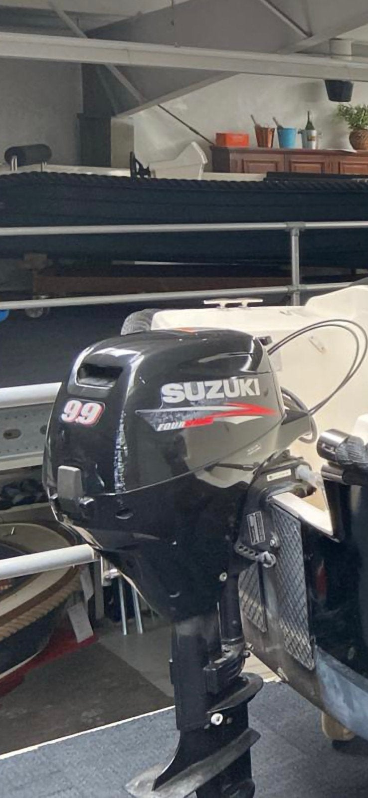 Suzuki 9.9 PK Buitenboordmotor (lang), complete set!, Watersport en Boten, Buiten- en Binnenboordmotoren, Ophalen, Gebruikt, 5 tot 10 pk