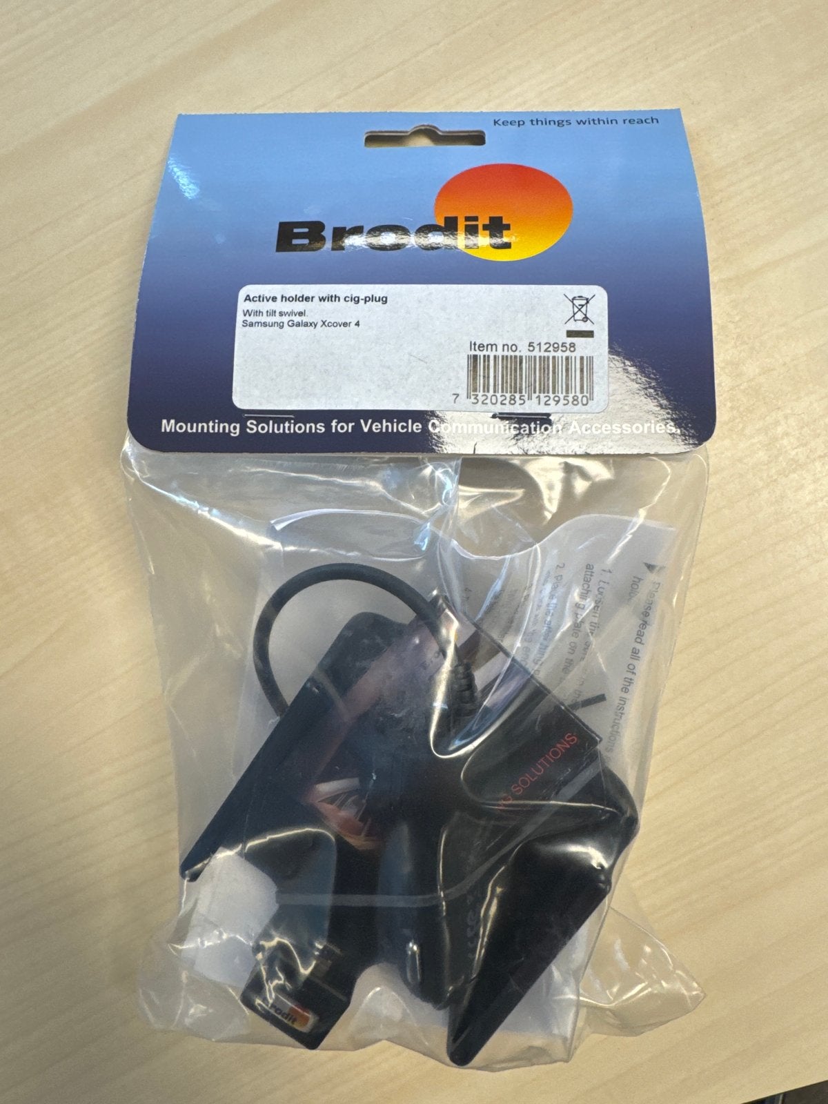 9x Brodit actieve houder met sigarettenplug voor Samsung, Ophalen of Verzenden, Nieuw, Overige typen, Samsung