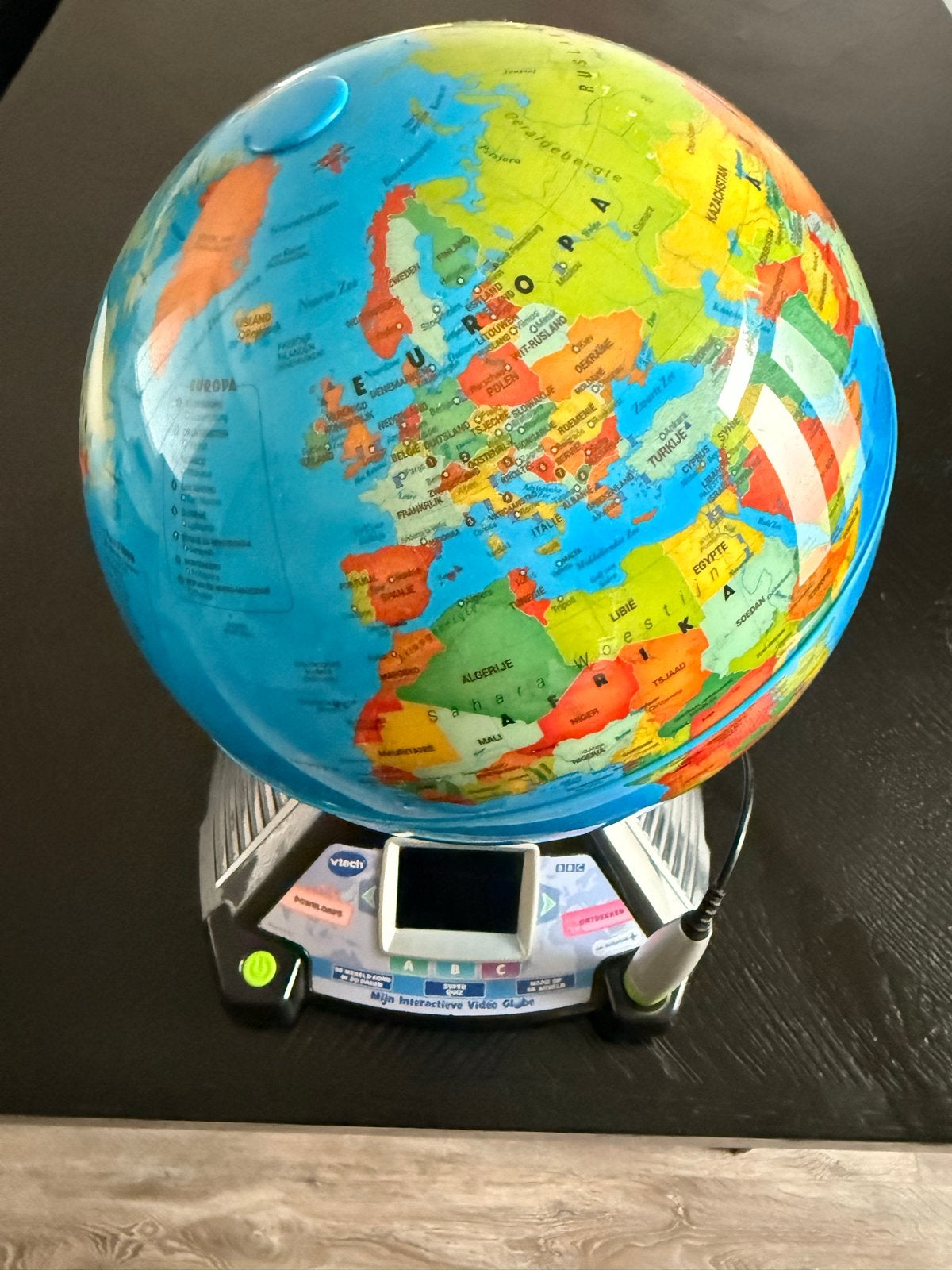 VTech Mijn Interactieve Videoglobe Wereldbol, Ophalen, Kunststof, Draaibaar, Zo goed als nieuw