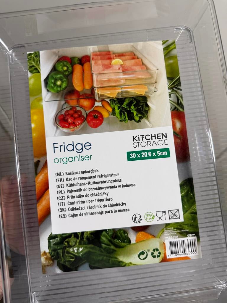 Koelkast opbergbak - Fridge organiser, Ophalen, Overige typen, Kunststof, Zo goed als nieuw