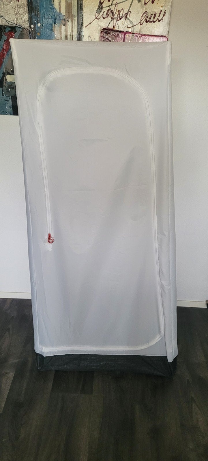 IKEA VUKU Kledingkast - Lichtgewicht Garderobetent, Huis en Inrichting, Kasten | Kledingkasten, Ophalen, Zo goed als nieuw, Met hangruimte