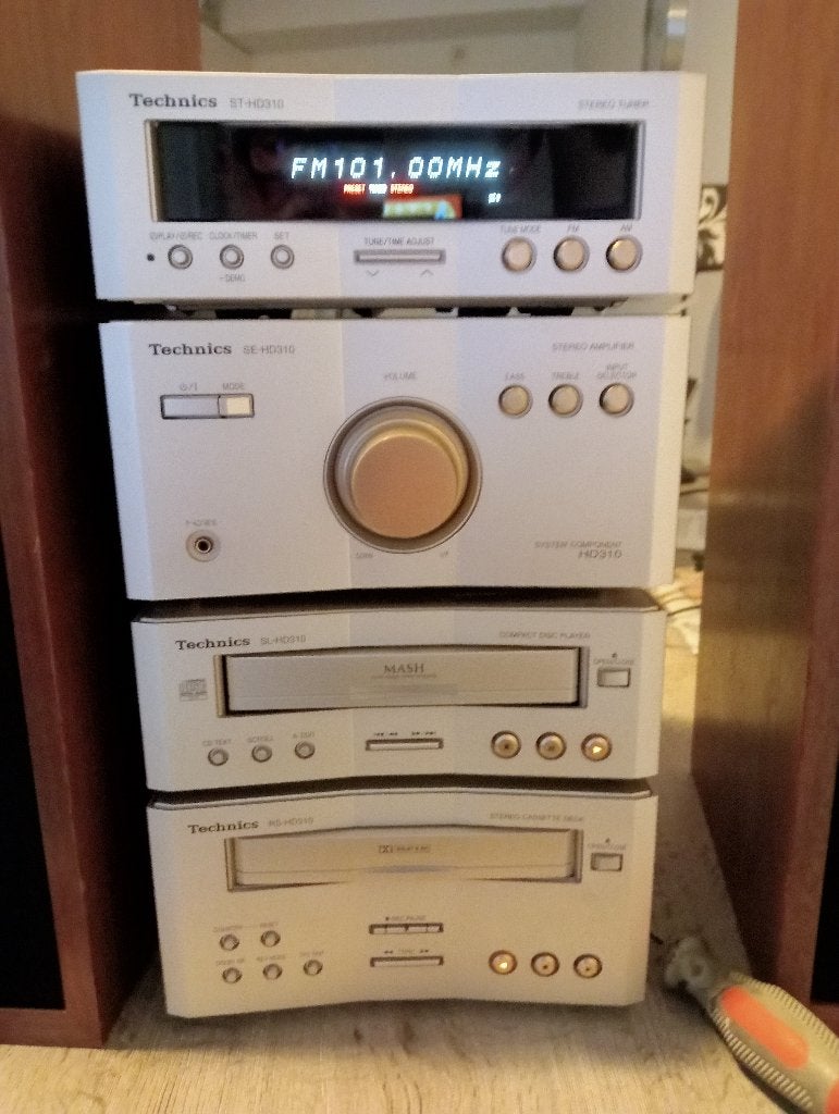 Technics midi set ST-HD310 / SE-HD310 / SL-HD310 / RS-HD310, Gebruikt, Losse componenten, Cassettedeck, Ophalen
