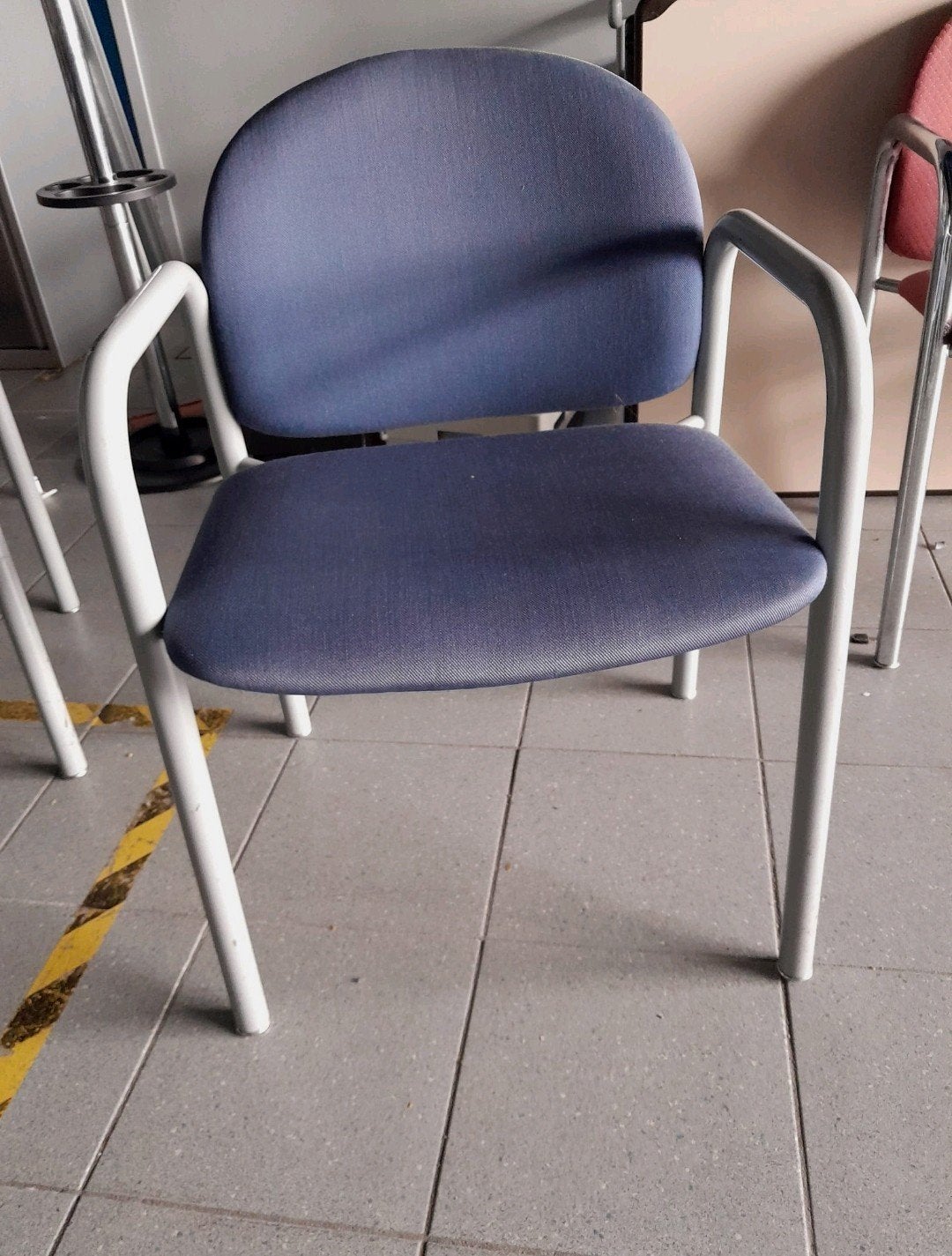 vintage buisframe stoelen 6 stuks zijn meer blauw dan op de, Ophalen of Verzenden