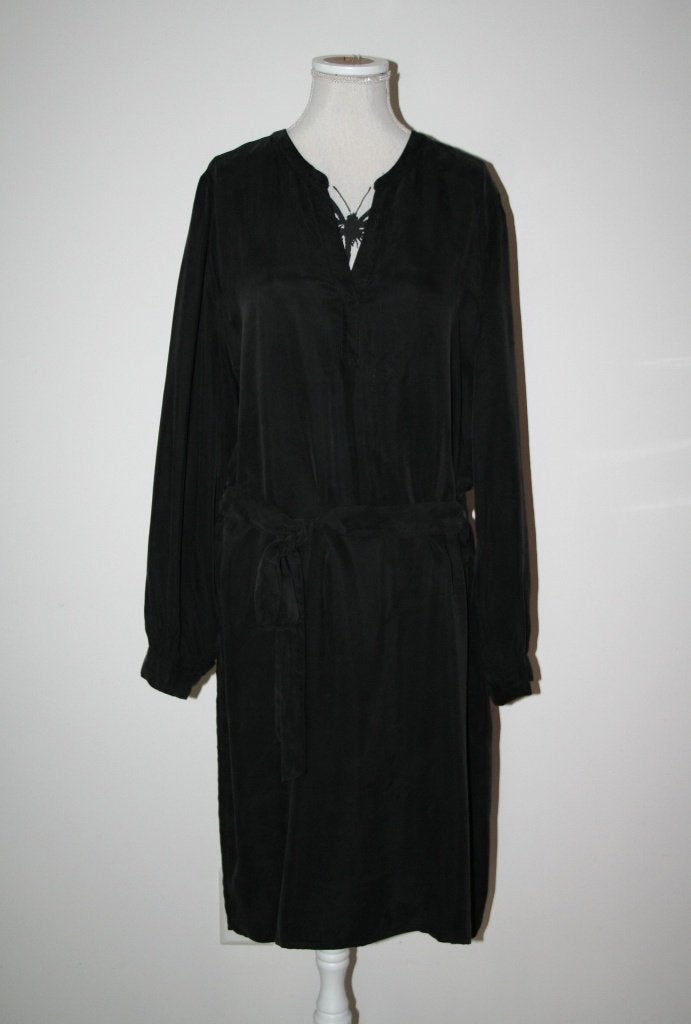 Norah zwart viscose jurk mt 42 L, Verzenden, Zwart, Maat 42/44 (L), Nieuw