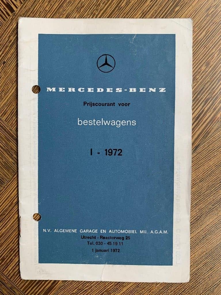 Prijslijst Mercedes-Benz bestelwagens 1972, Gelezen, Mercedes-Benz, Mercedes, Ophalen of Verzenden