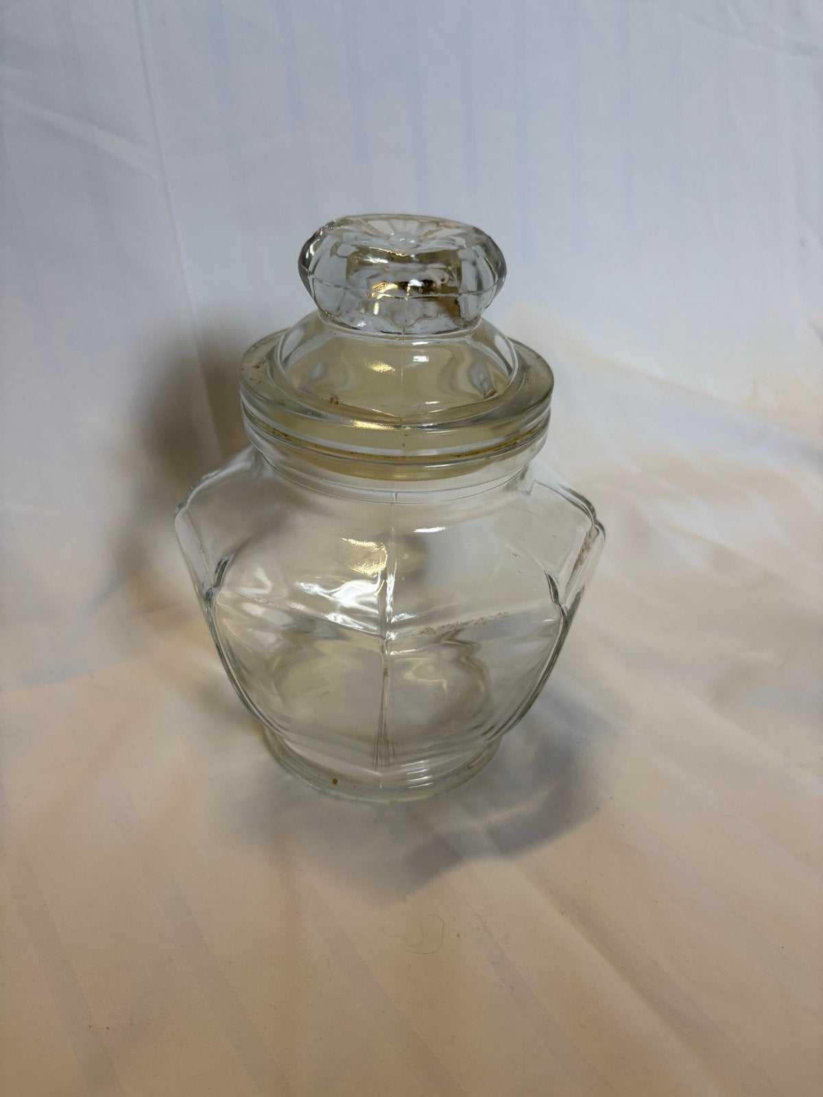Glazen Snoeppot met Deksel - Vintage Stijl, Ophalen