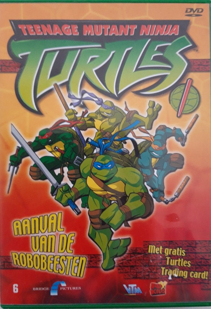 Turtles: Aanval van de Robobeesten (DVD) - Krasvrij, Tekenfilm, Zo goed als nieuw, Inclusief doosje, Alle leeftijden