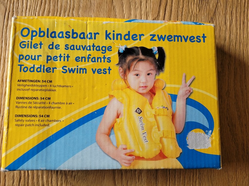 Opblaasbaar Kinder Zwem Vest. Nieuw, UV-zwemkleding, Jongen of Meisje, One size, Nieuw