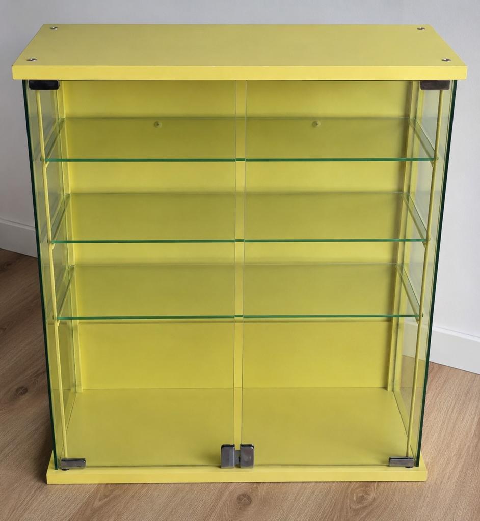 Vitrinekast met glazen planken, Huis en Inrichting, Kasten | Vitrinekasten, Ophalen, 50 tot 100 cm, Minder dan 100 cm, Modern