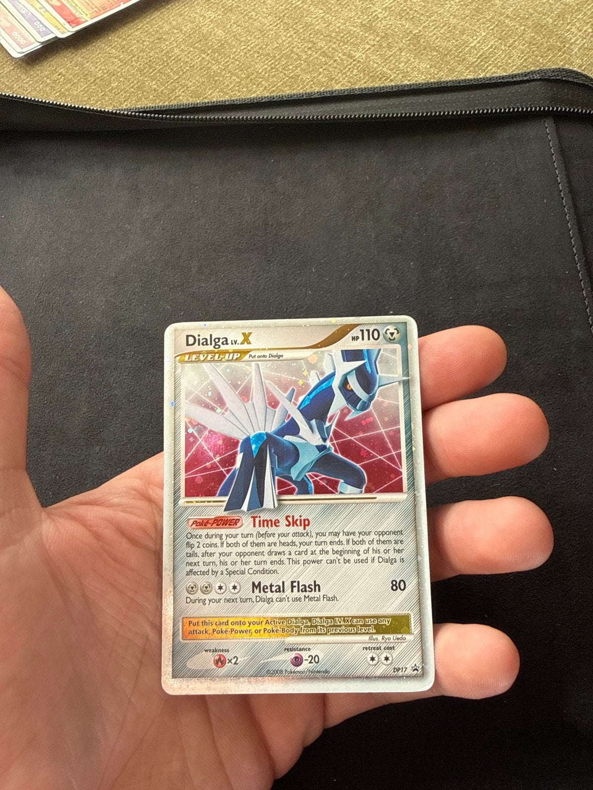 Dialga LV.X DP17 Pokémon Kaart - Zeer Zeldzaam, Ophalen of Verzenden, Gebruikt, Losse kaart, Foil