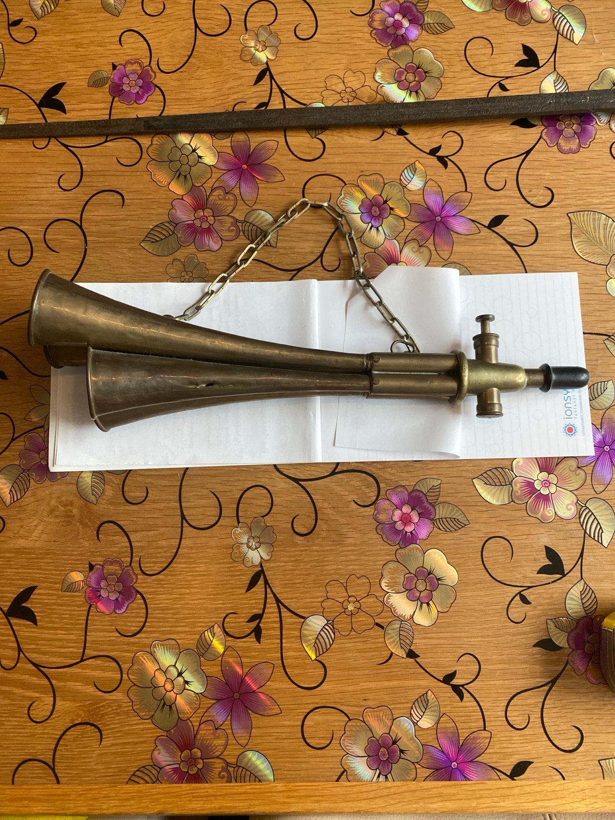 Antieke koperen claxon/hoorn - Martin, Ophalen of Verzenden