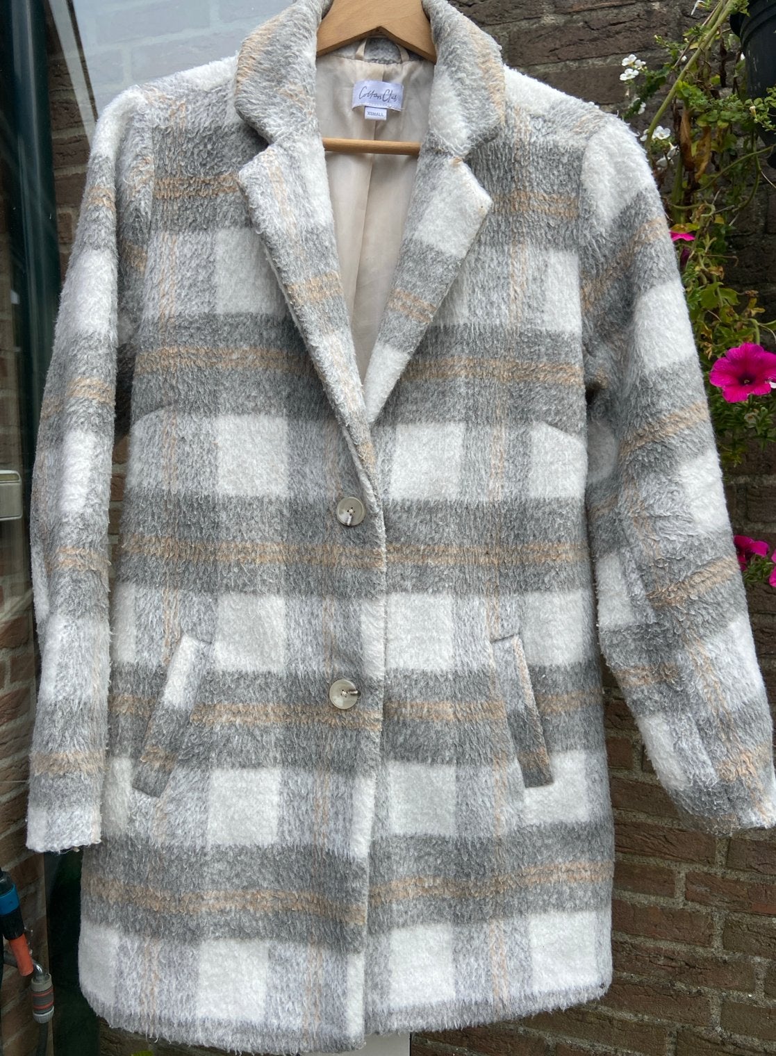 Cotton Club geruite jas - Maat XS, Ophalen of Verzenden, Zo goed als nieuw, Maat 34 (XS) of kleiner, Meerkleurig
