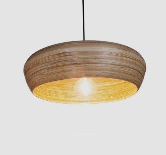 Bamboe hanglamp, Ophalen, Zo goed als nieuw, Minder dan 50 cm