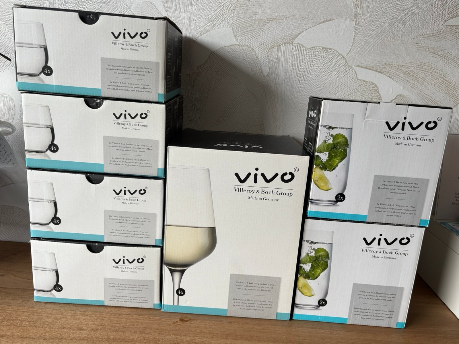 Villeroy & boch (Vivo glazen), Huis en Inrichting, Keuken | Servies, Ophalen, Glas of Glazen, Nieuw, Glas