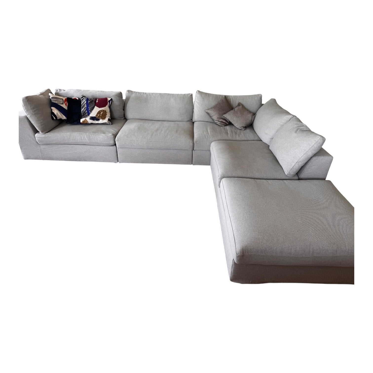 Meridiani L-vormige bank - Modulair en Comfortabel, Ophalen, Gebruikt, Stof