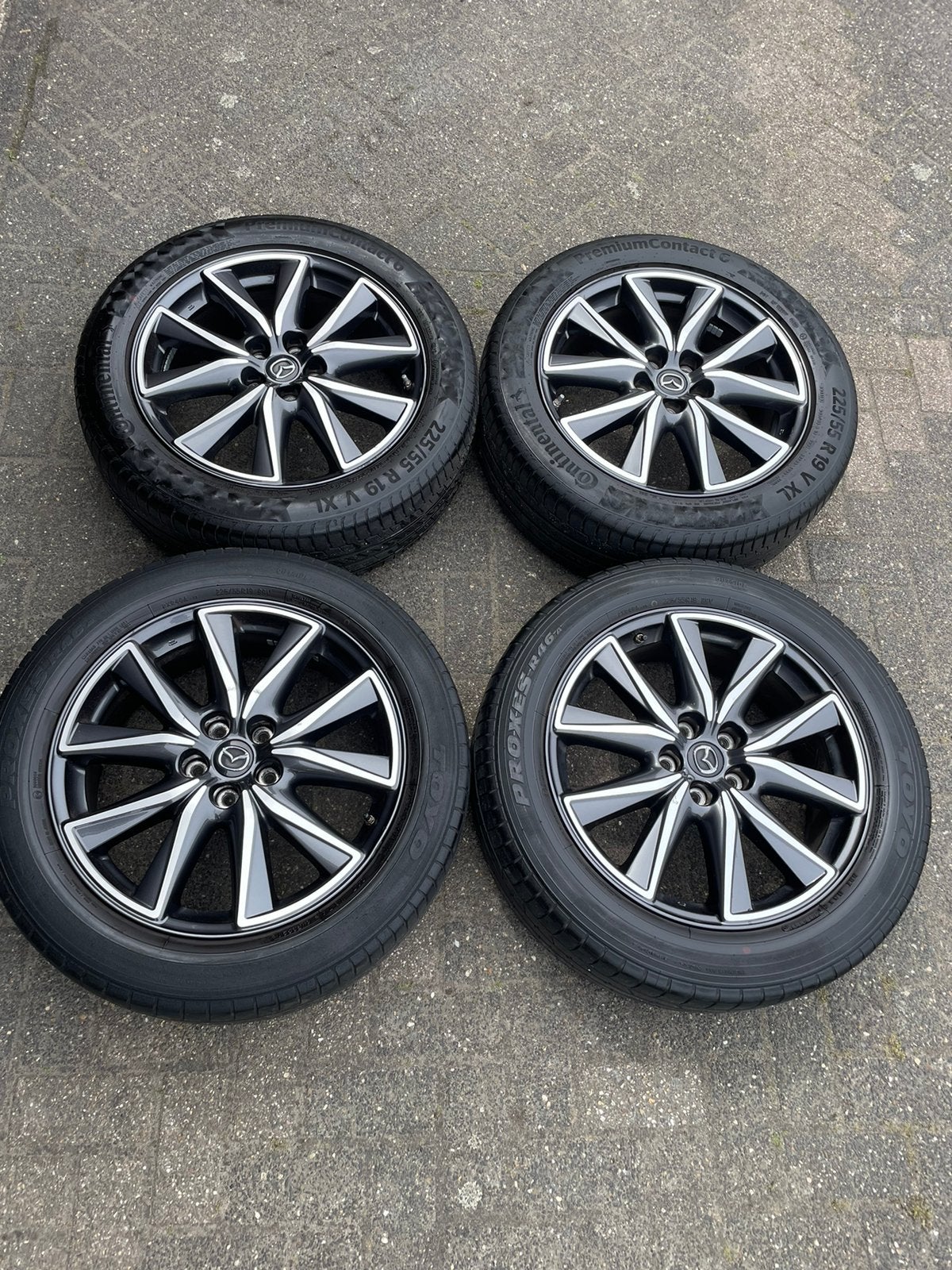 Originele Mazda CX-5 velgen met banden 19” 225/55/19 ZOMER, Gebruikt, Velg(en), Personenwagen, Ophalen