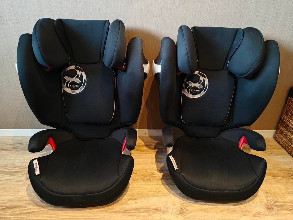 2x Cybex Solution M Fix autostoel (vanaf 15kg), Autogordel of Isofix, Gebruikt, 15 t/m 36 kg, Verstelbare rugleuning