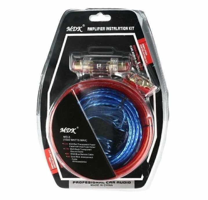 MDK Versterker Installatie Kit - 1500 Watt Max, Auto diversen, Autoradio's, Verzenden