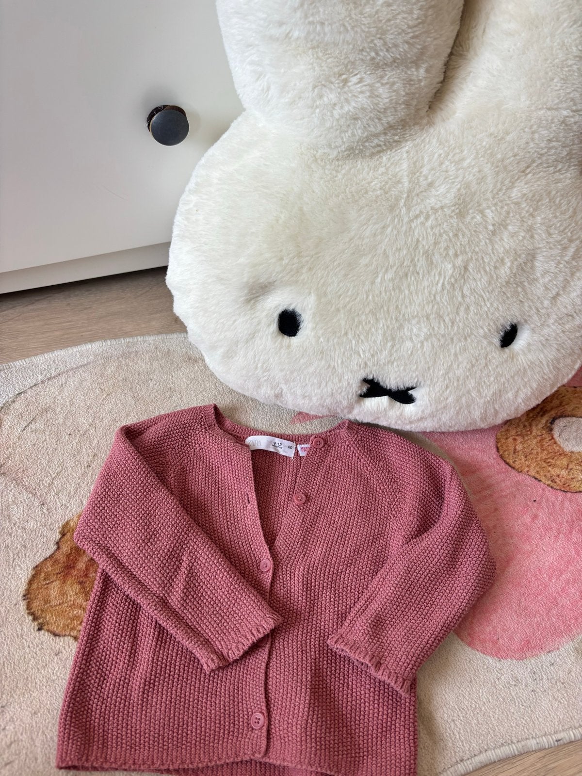 Roze gebreid vestje maat 86 (Zara), Ophalen of Verzenden, Zo goed als nieuw, Meisje