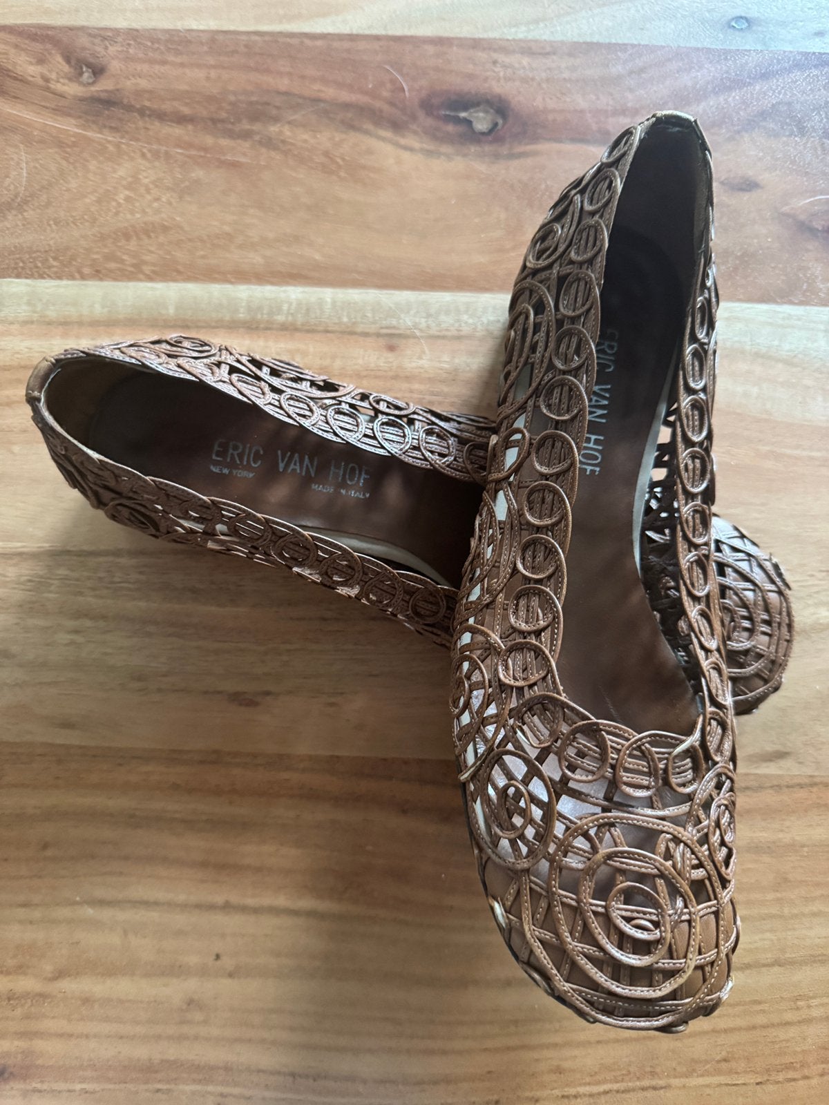 Leren ballerina's 39,5, Ophalen of Verzenden, Zo goed als nieuw, Bruin