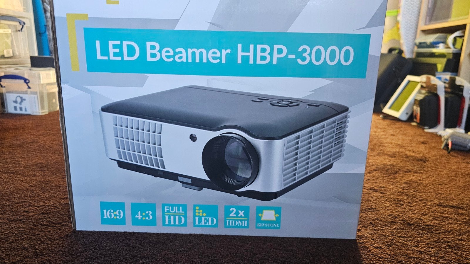 Ivolum LED Beamer HBP-3000 Full HD Projector, LED, Ivolum, Nieuw, Ophalen of Verzenden
