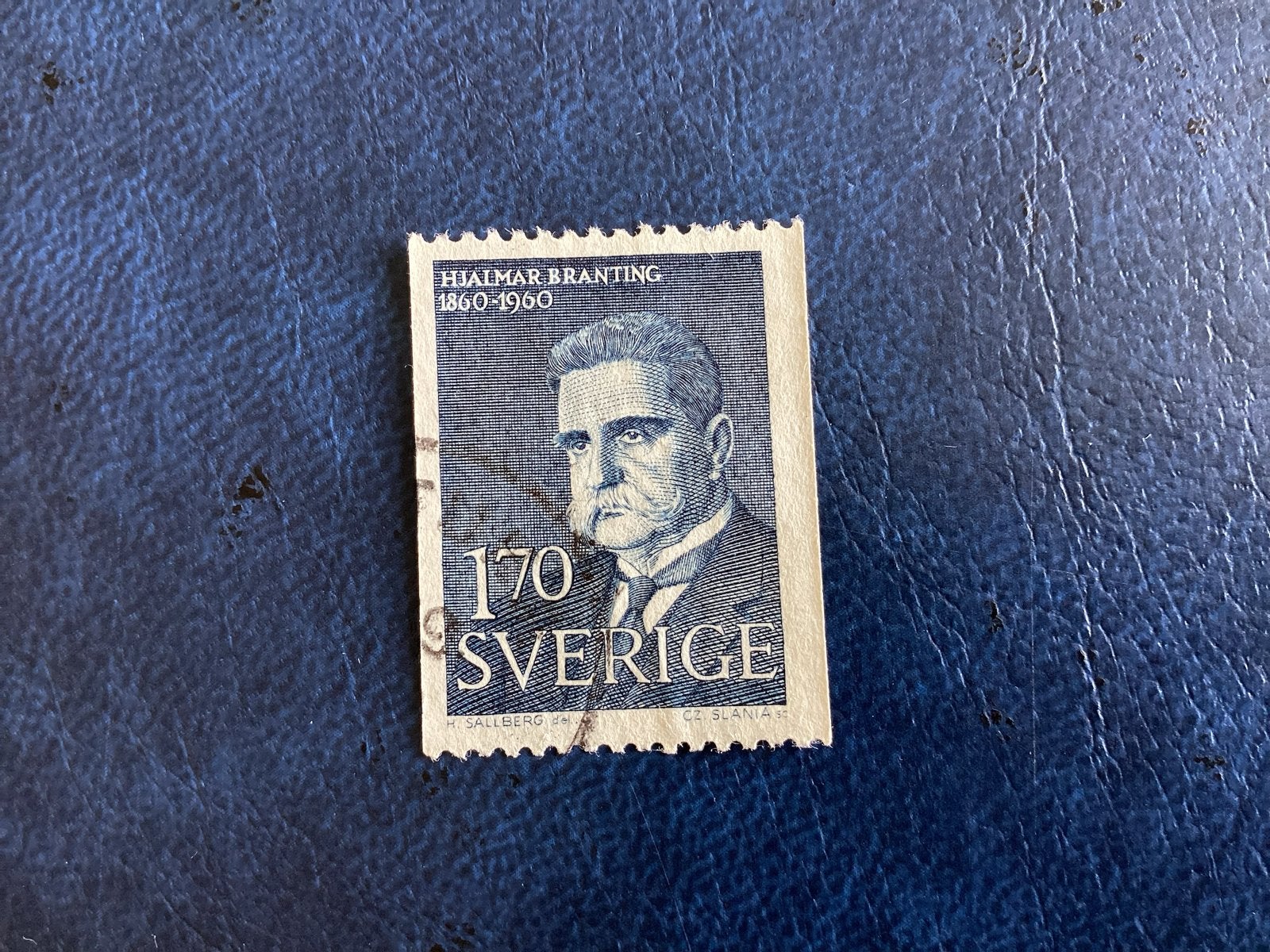 Zweden 1960- Mi.466-  Hjalmar Branting 1860-1960, 170 öre, Ophalen of Verzenden, Zweden, Gestempeld