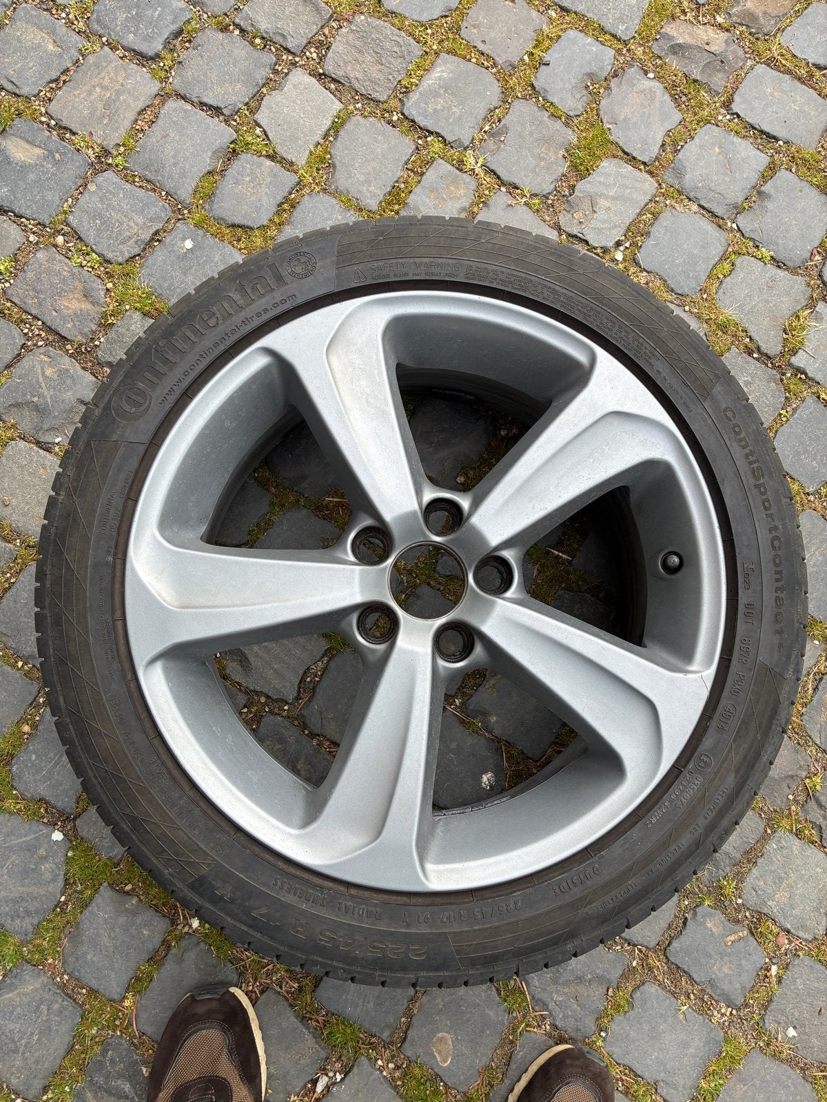 Set Volvo Segomo velgen met banden 225/45 R17, Auto-onderdelen, Ophalen, Gebruikt, Banden en Velgen, 17 inch