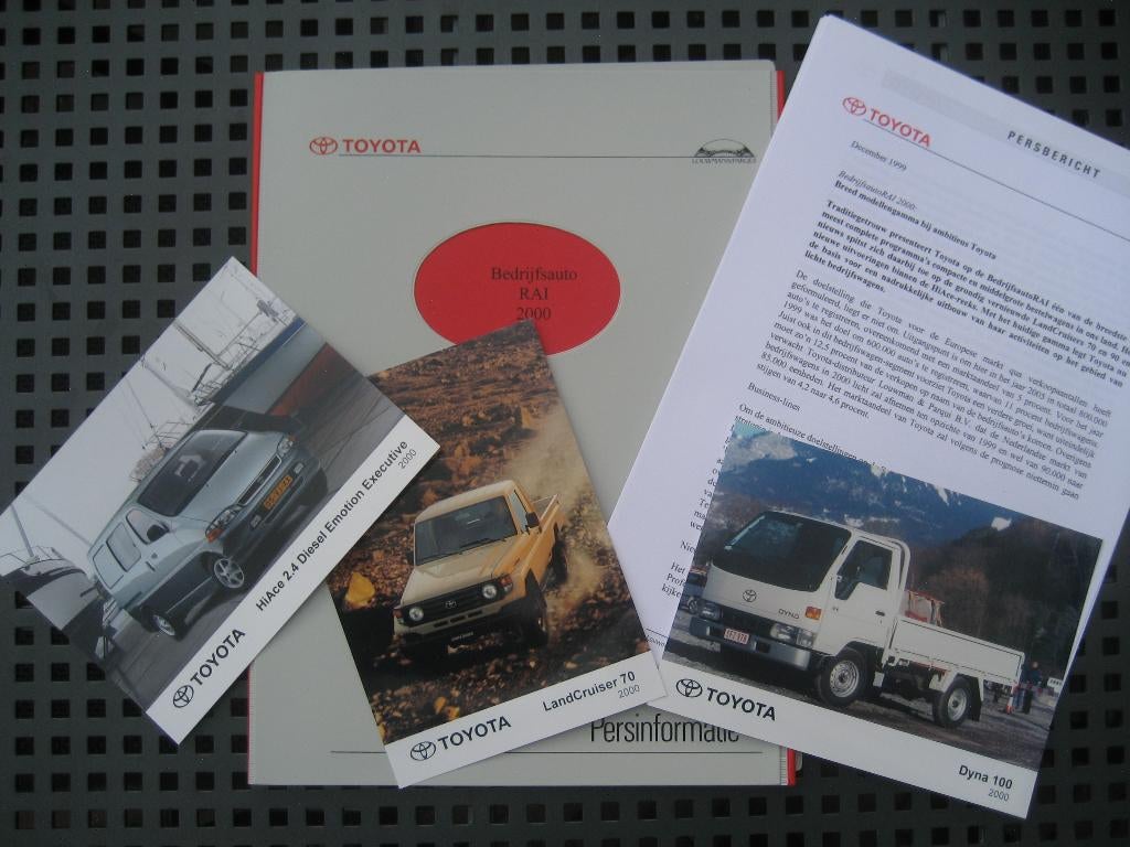 Toyota persmap BedrijfsautoRAI (2000), Ophalen of Verzenden, Nieuw, Toyota