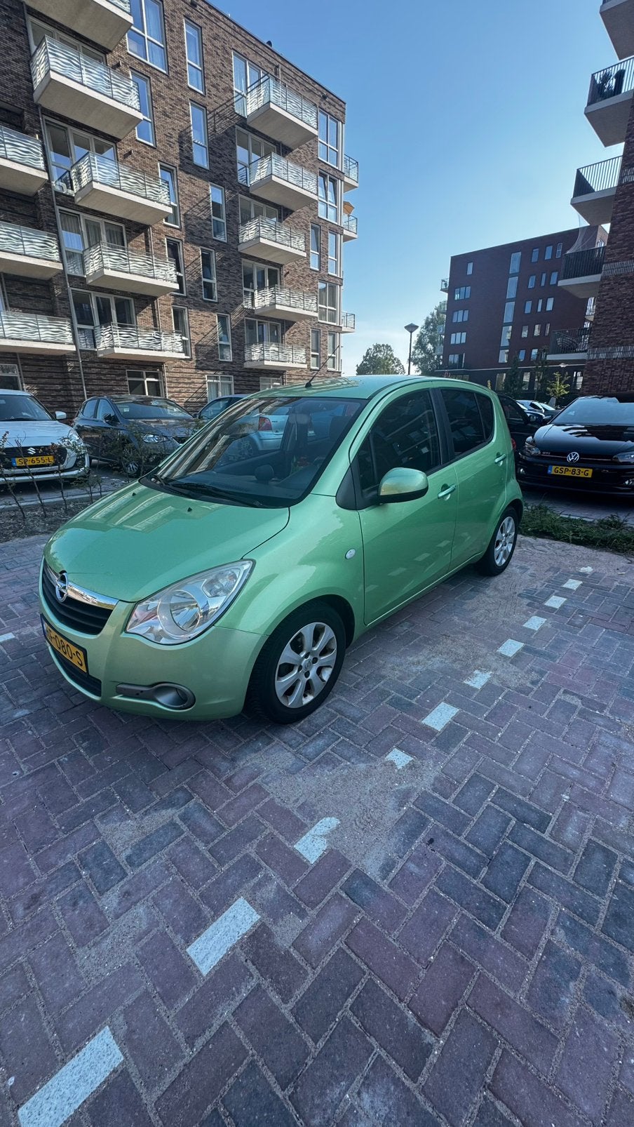 Opel Agila 1.2 16V 2010 Groen, Auto's, Voorwielaandrijving, 40 €/maand, 4 cilinders, 965 kg