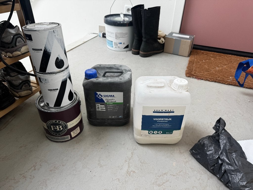primer voorstrijk en undercoat, Doe-het-zelf en Verbouw, Verf, Beits en Lak, Ophalen, Wit, Minder dan 5 liter, Verf