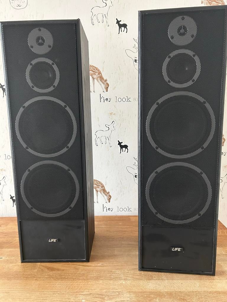 Life Speakers - Goedwerkend met lichte beschadiging, Audio, Tv en Foto, Luidsprekers, Gebruikt, Minder dan 60 watt, Front, Rear of Stereo speakers
