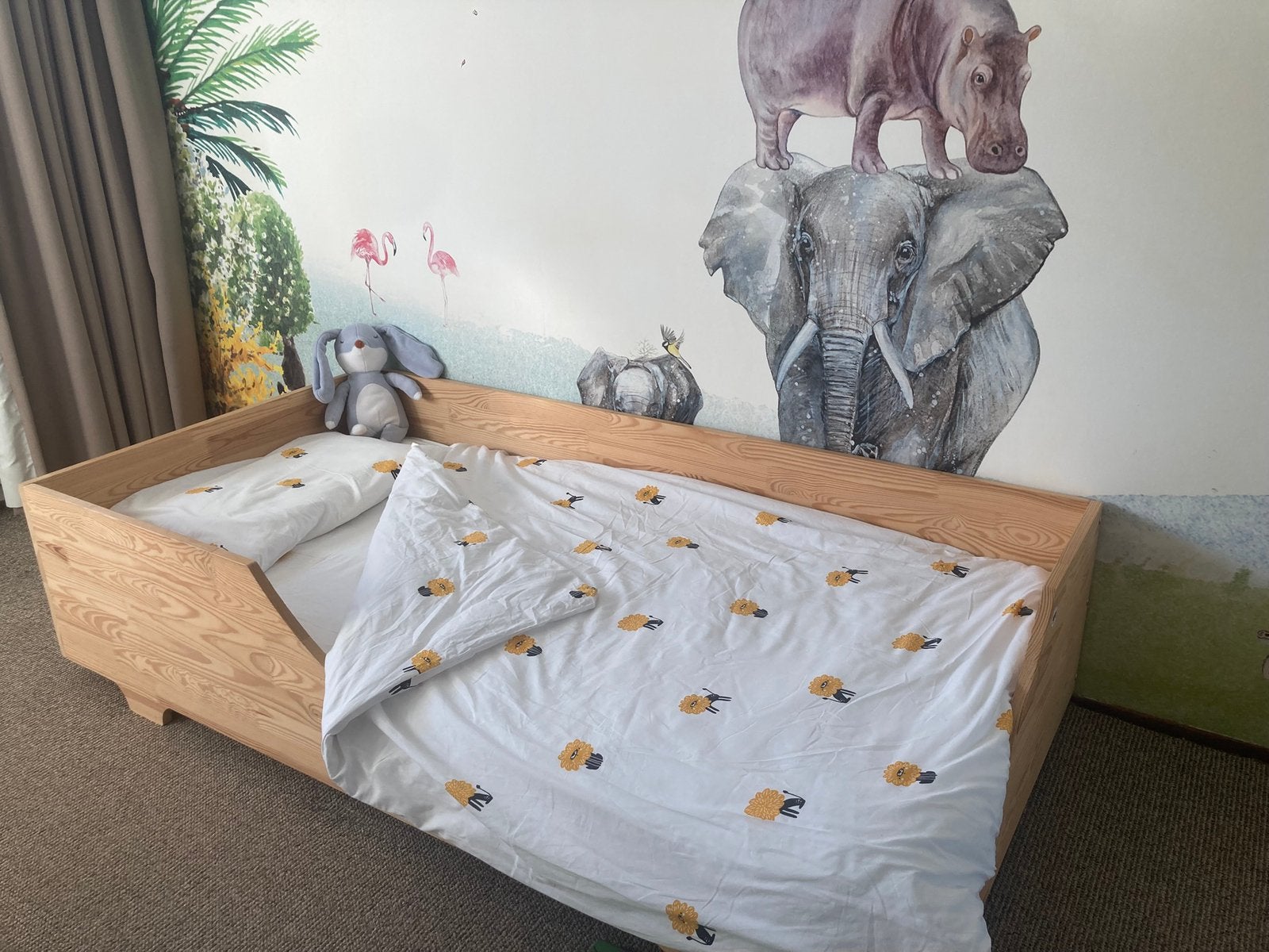 Dekbedovertrek Petit Amelie + hoeslaken Petit Puk 140x120, Jongetje of Meisje, Wit, Ophalen of Verzenden, Zo goed als nieuw
