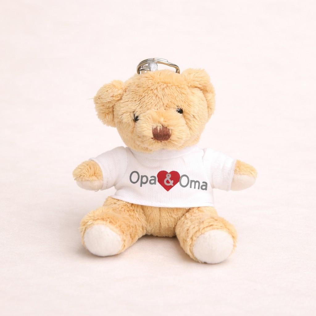 Schattige teddybeer sleutelhanger 'Opa & Oma', Overige merken, Overige karakters, Beer, Nieuw