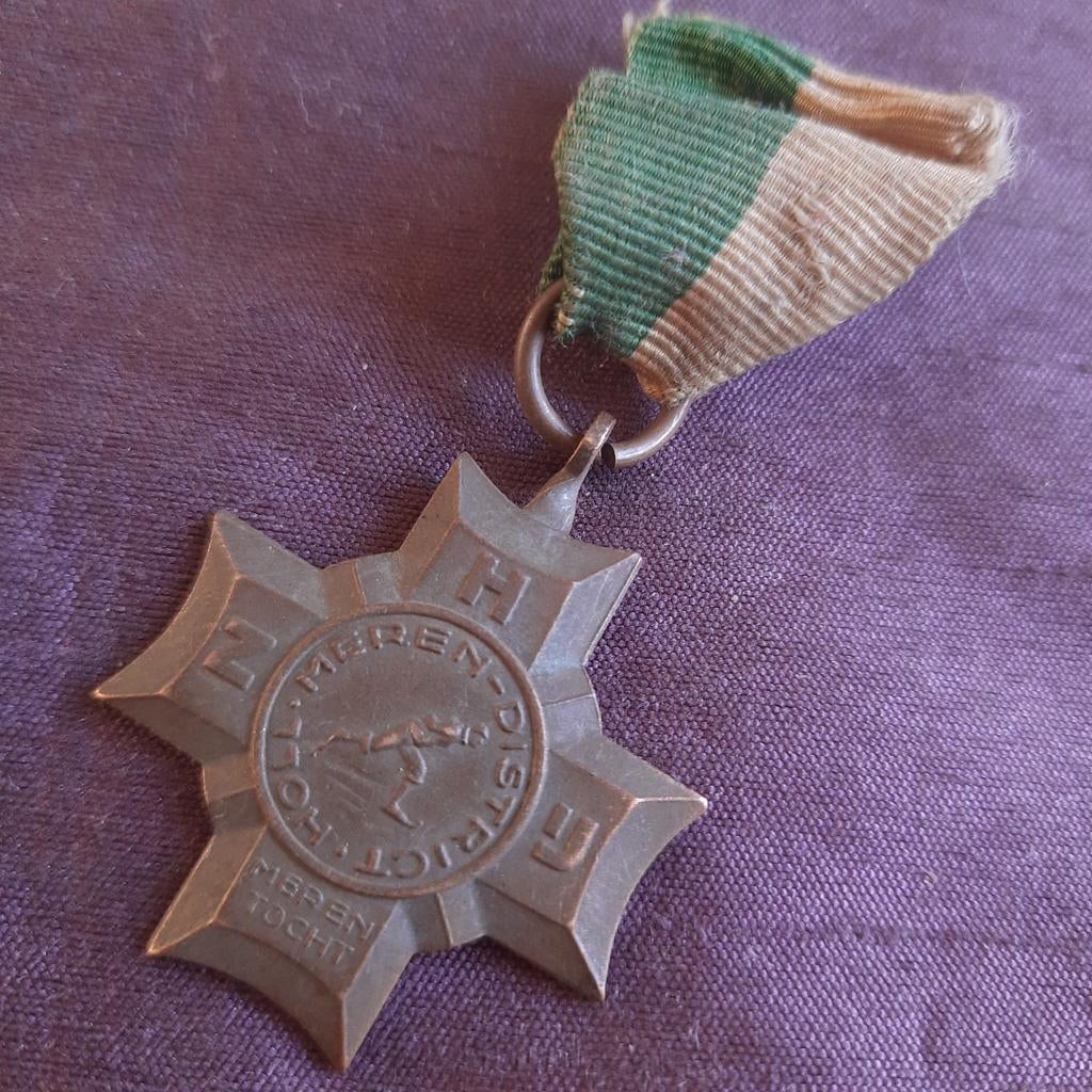 Schaatsen Medaille Merentocht ZHIJ, Postzegels en Munten, Penningen en Medailles, Verzenden, Overige materialen