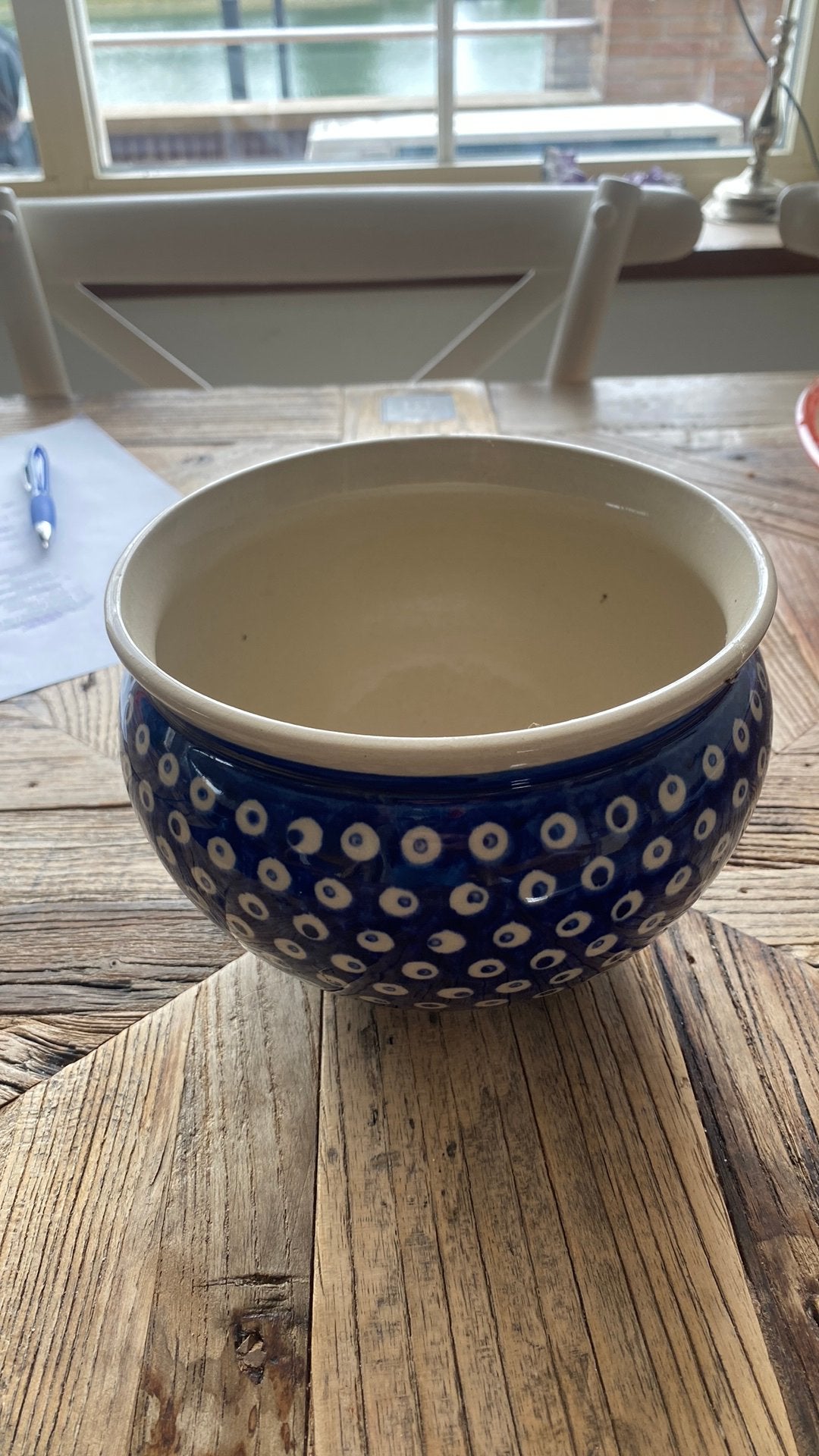 Bunzlau pot 17cm, Ophalen, Rond, Zo goed als nieuw, Aardewerk