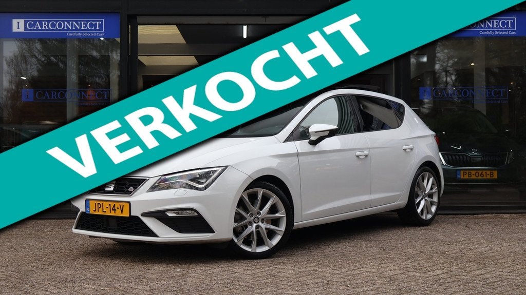 Seat Leon 2.0 TSI FR Business Intense 190pk|Pano|Leder|Tr.ha, Gebruikt, 1984 cc, Leon, Wit